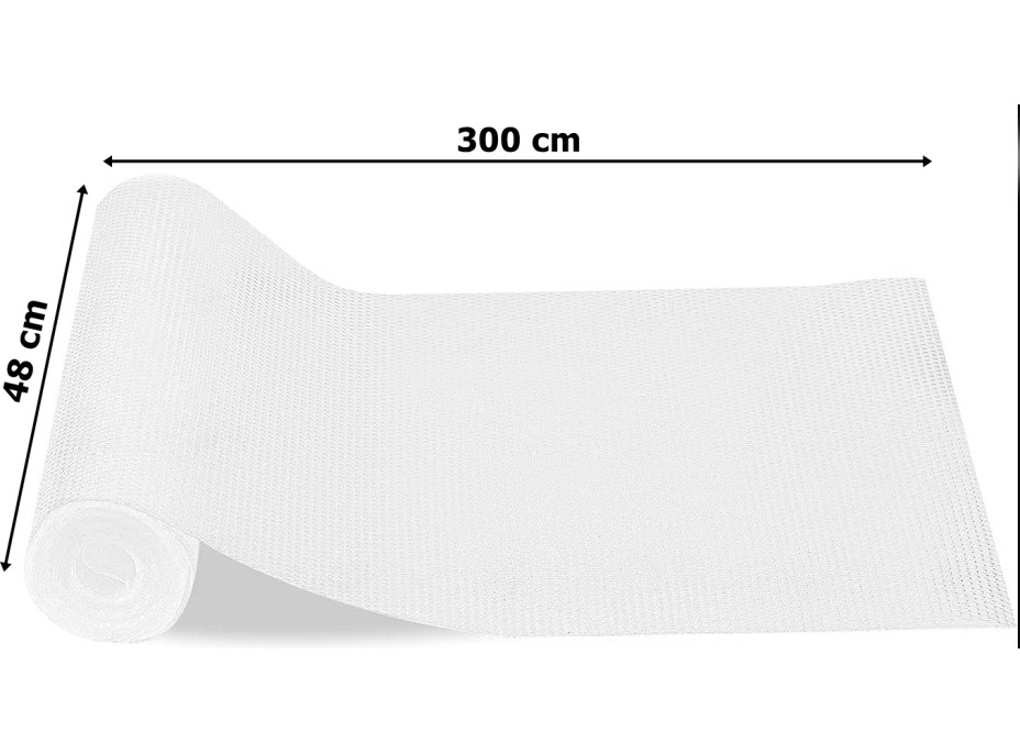 Protiskluzová podložka do zásuvky BARGO 48 x 300 cm - bílá