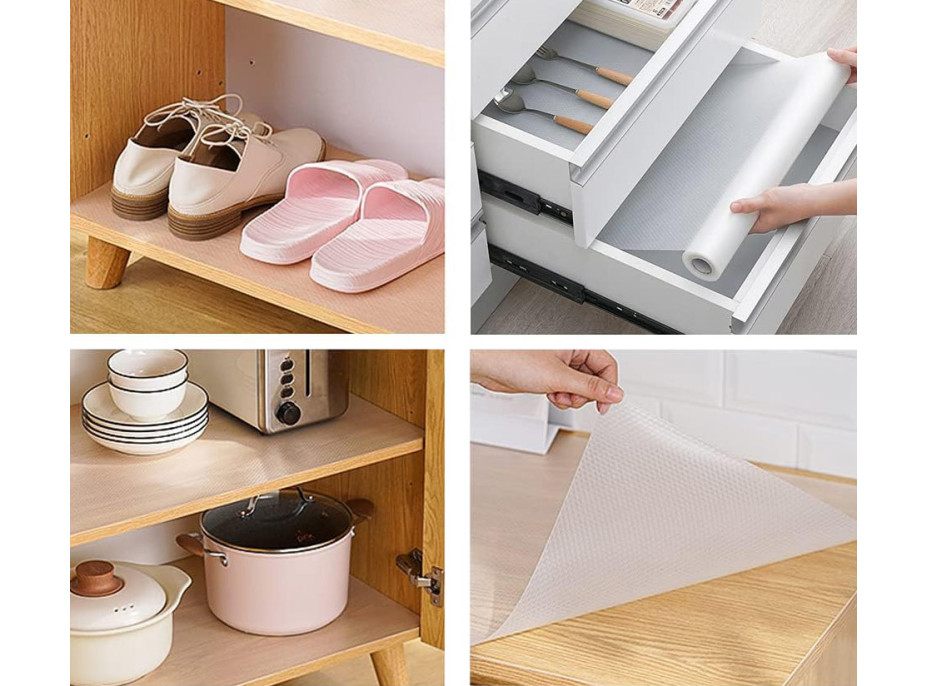 Protiskluzová podložka do zásuvky BARGO 48 x 300 cm - bílá