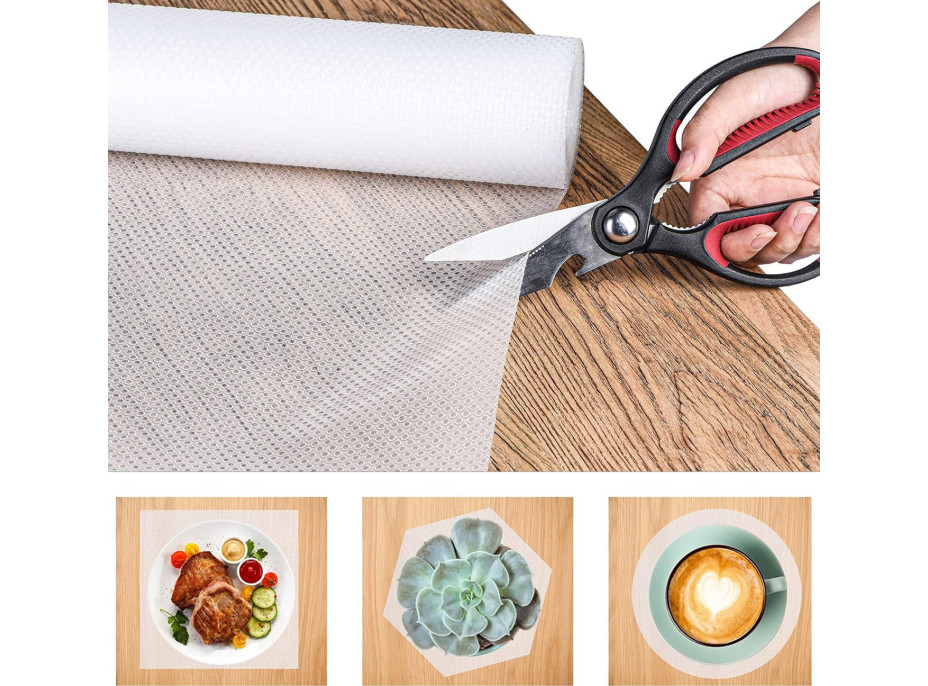 Protiskluzová podložka do zásuvky BARGO 48 x 300 cm - bílá