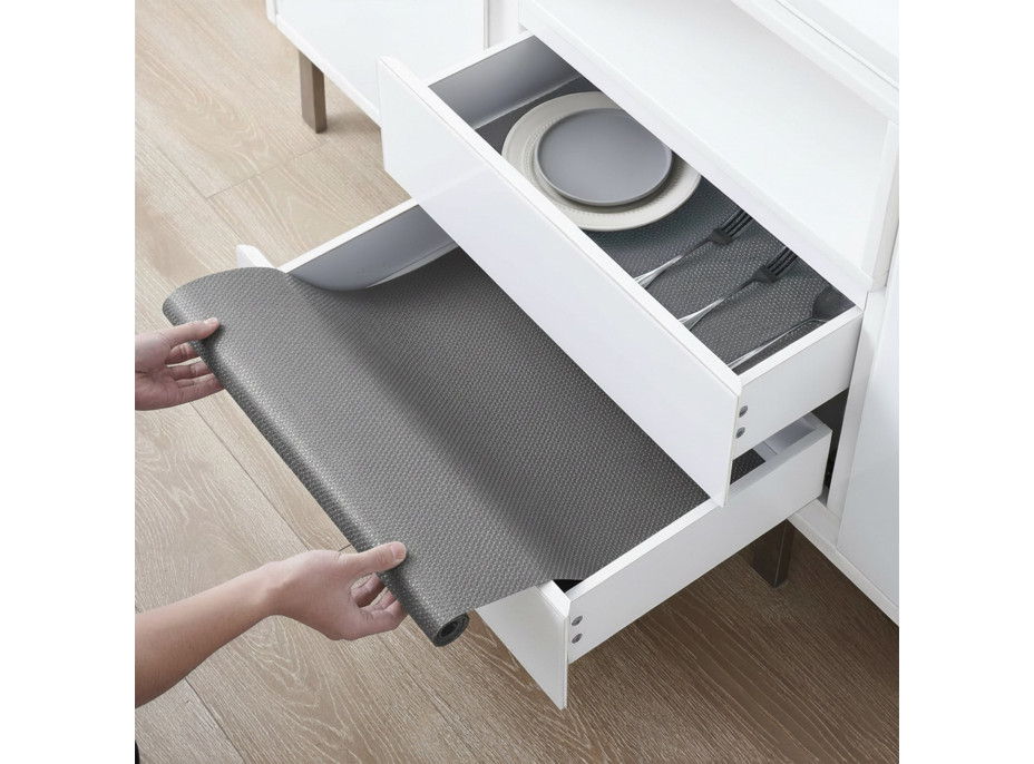 Protiskluzová podložka do zásuvky BARGO 48 x 300 cm - šedá