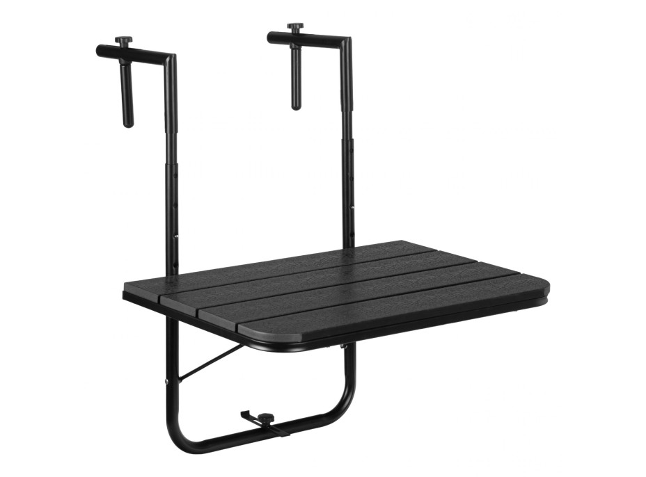 Závěsný stolek na balkon ARETTO - černý