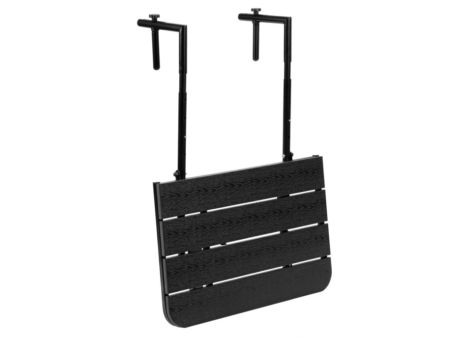 Závěsný stolek na balkon ARETTO - černý