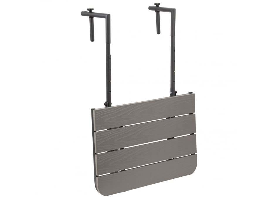 Závěsný stolek na balkon ARETTO - šedý