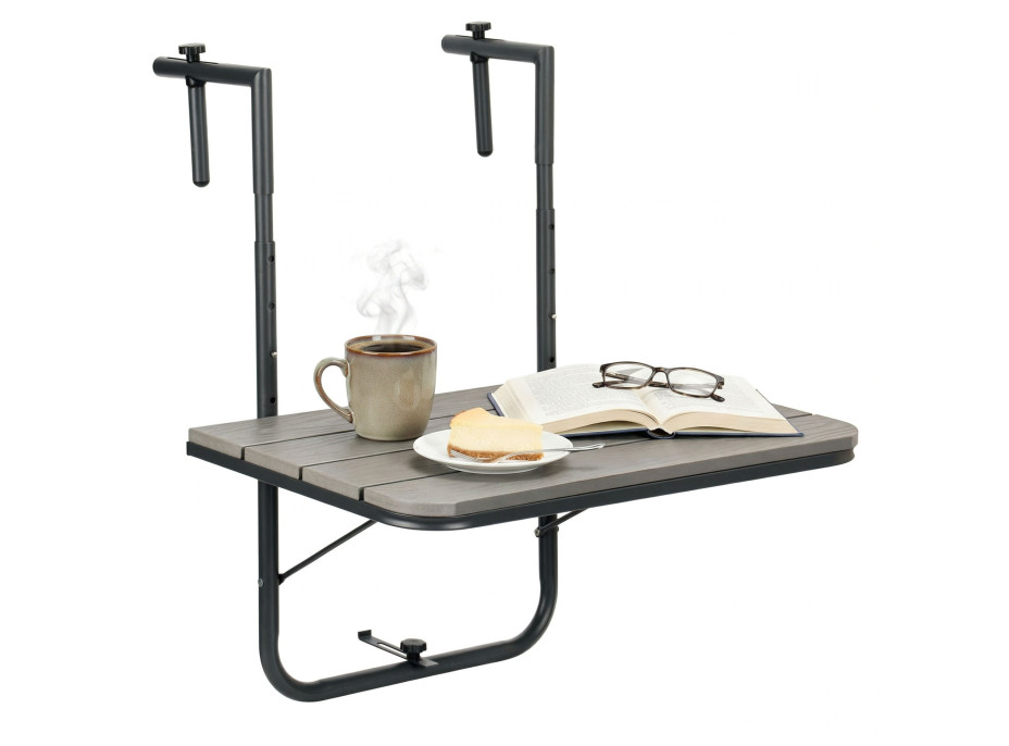 Závěsný stolek na balkon ARETTO - šedý