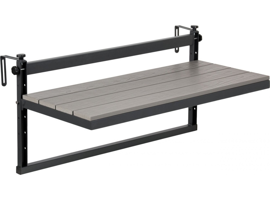 Závěsný stolek na balkon AGATTI BIS STONEWOOD - šedý