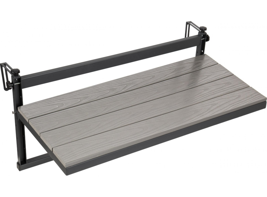 Závěsný stolek na balkon AGATTI BIS STONEWOOD - šedý