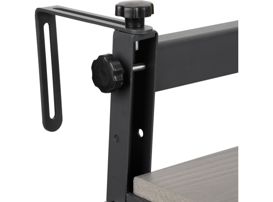 Závěsný stolek na balkon AGATTI BIS STONEWOOD - šedý