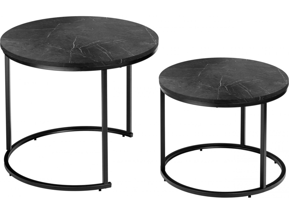 Konferenční stolek GALEN SMALL - grafitový mramor/černý