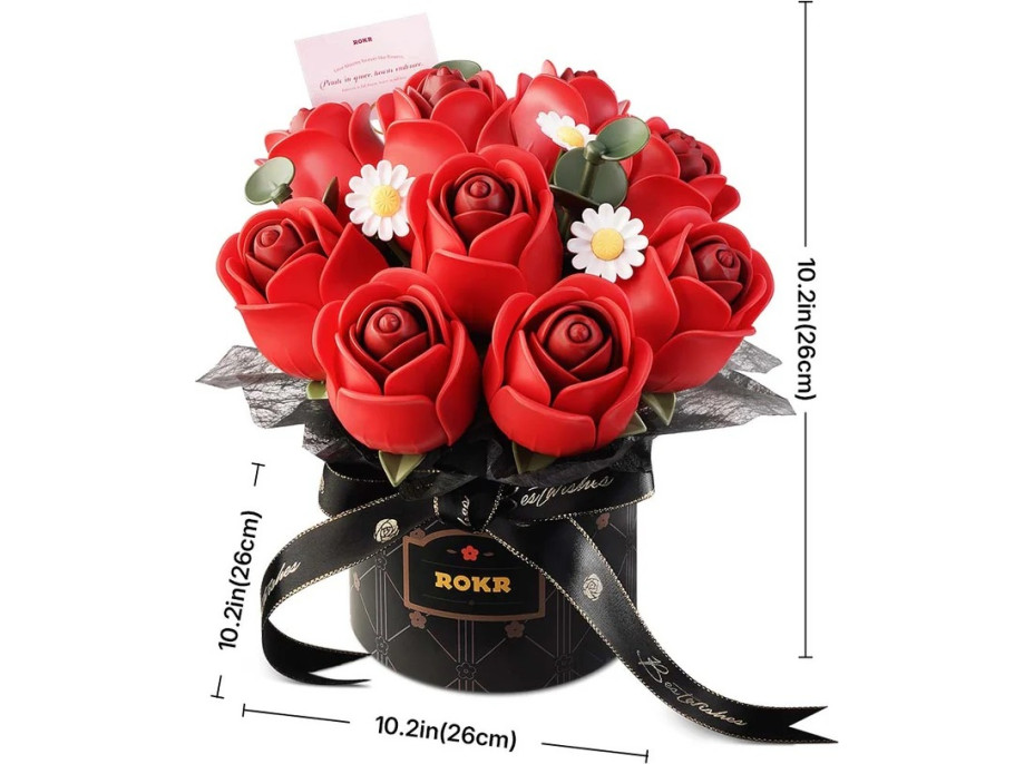 RoboTime 3D skládačka Kytice červených růží