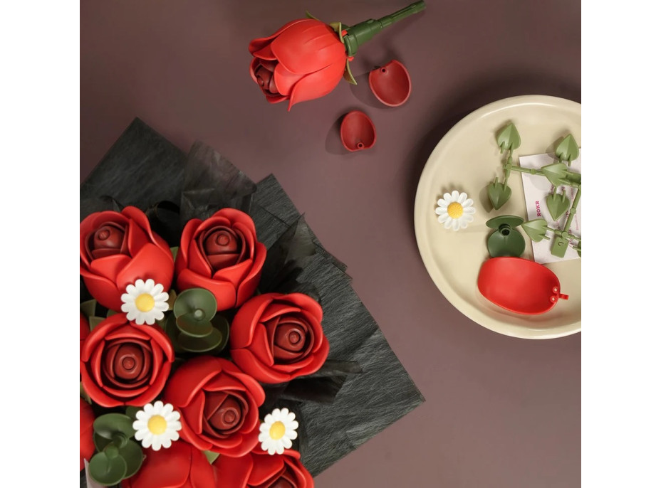 RoboTime 3D skládačka Kytice červených růží