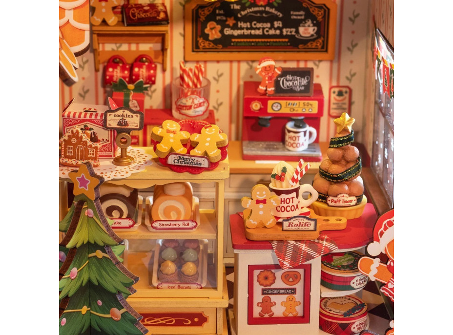 RoboTime 3D dřevěná skládačka Miniatura domečku Perníková chaloupka