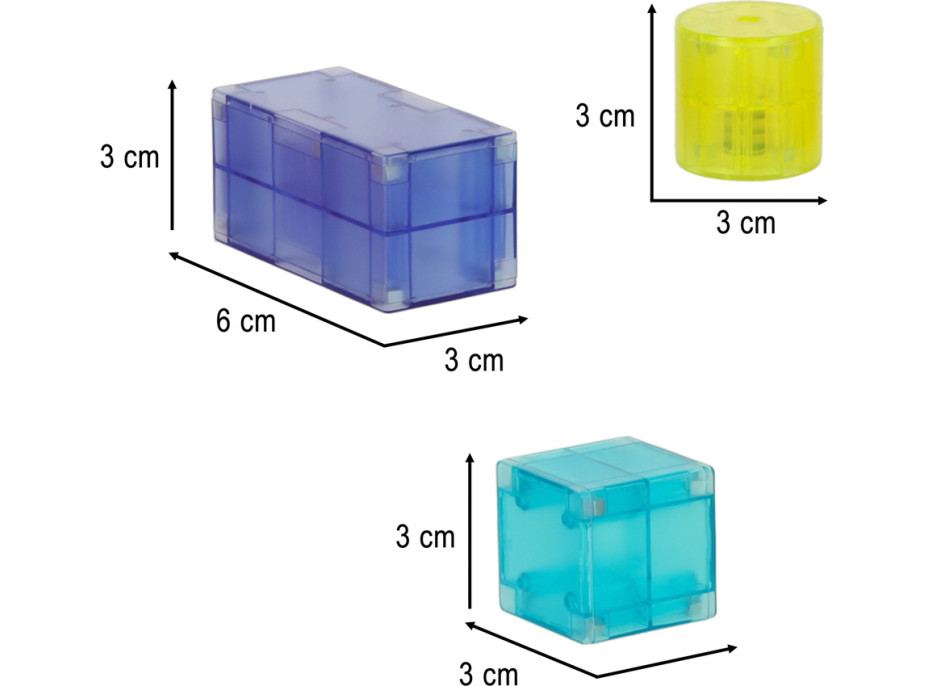 Svítící LED magnetická 3D stavebnice - 134 prvků