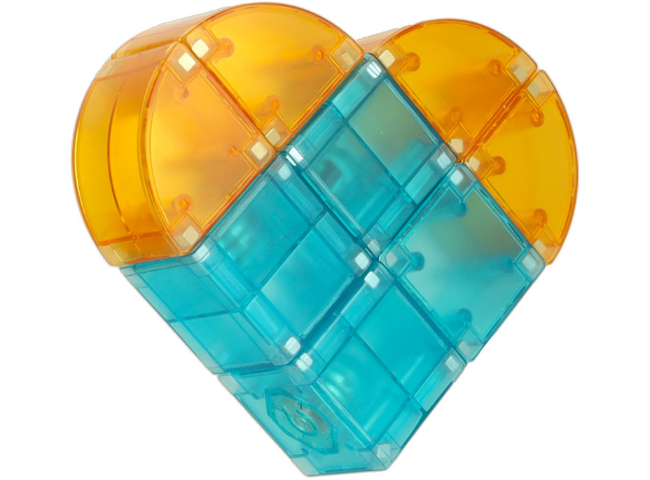 Svítící LED magnetická 3D stavebnice - 64 prvků