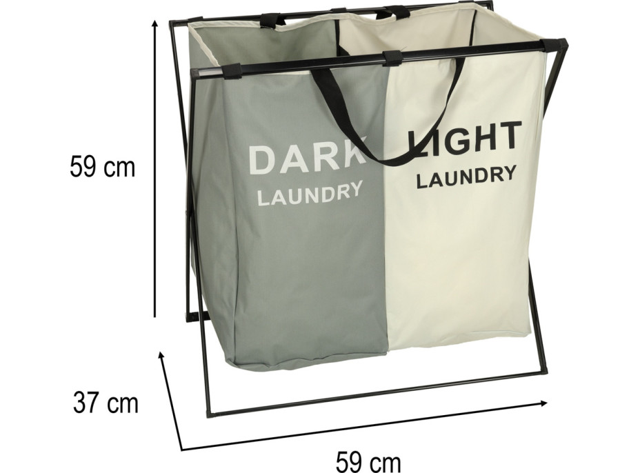 Koš na prádlo - 2 přihrádky