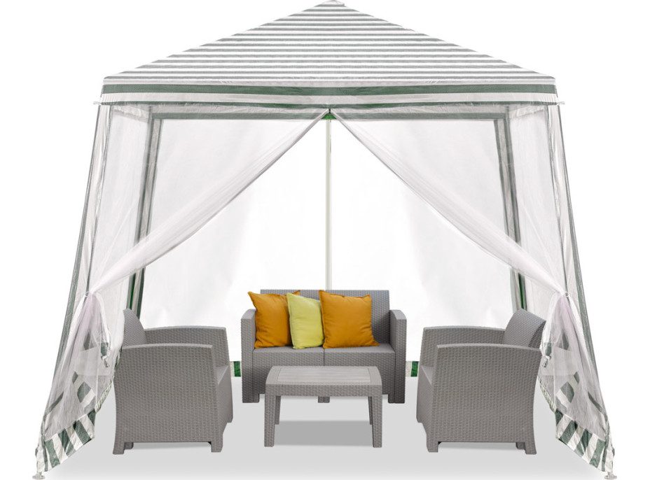 Zahradní altán s moskytiérou 3x3 m - bílý