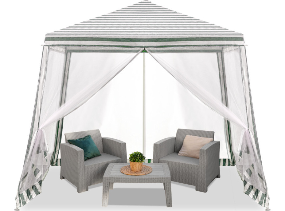 Zahradní altán s moskytiérou 3x3 m - bílý