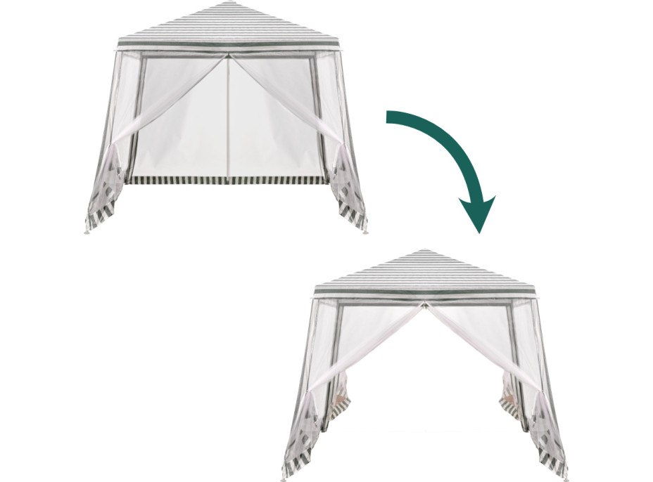 Zahradní altán s moskytiérou 3x3 m - bílý