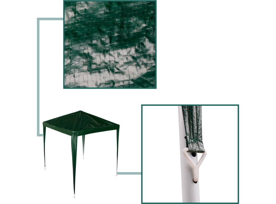 Zahradní altán 2x2 m - zelený