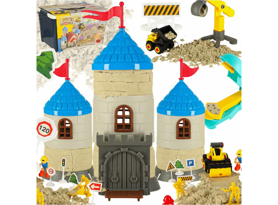 Kreativní sada kinetického písku - Stavba hradu