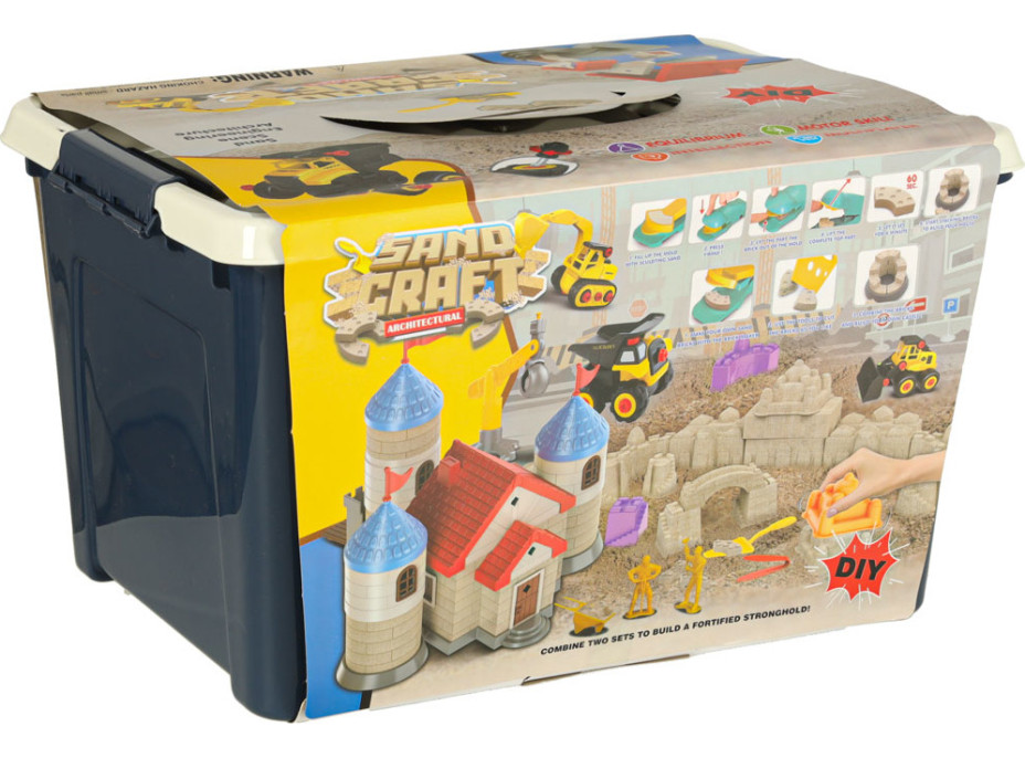 Kreativní sada kinetického písku - Stavba hradu