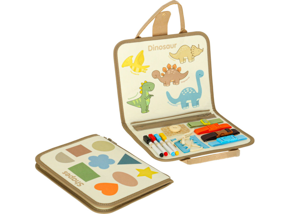 Smyslový manipulační Montessori kufřík - Dinosaur