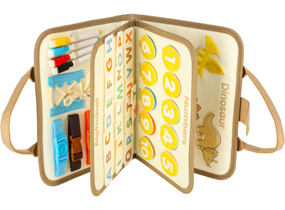 Smyslový manipulační Montessori kufřík - Dinosaur