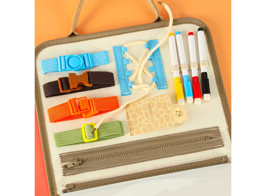 Smyslový manipulační Montessori kufřík - Dinosaur