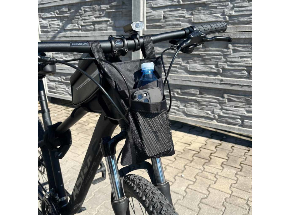 Brašna na telefon na řídítka - černá