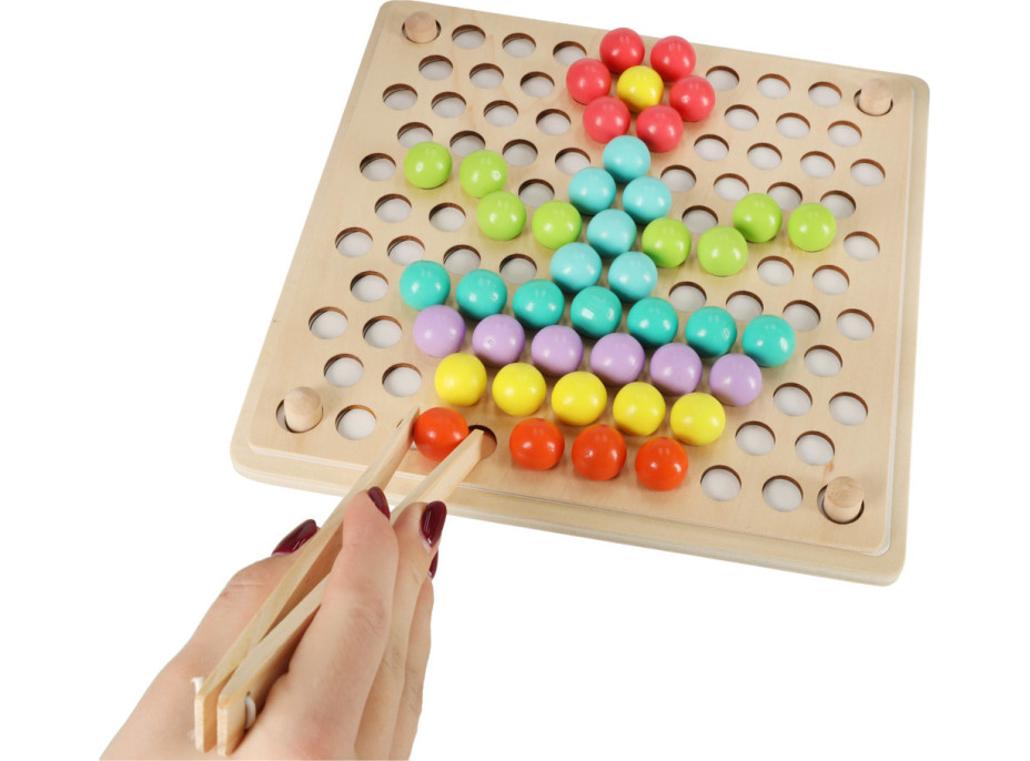 Vzdělávací Montessori kuličková mozaika - 77 prvků