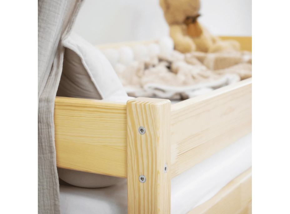 Dětská postel z masivu PAVLÍK 2 - 160x80 cm