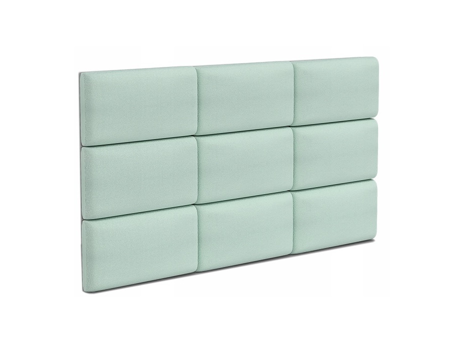 Čalouněný panel na zeď TRINITY - 45x25 cm, mátový