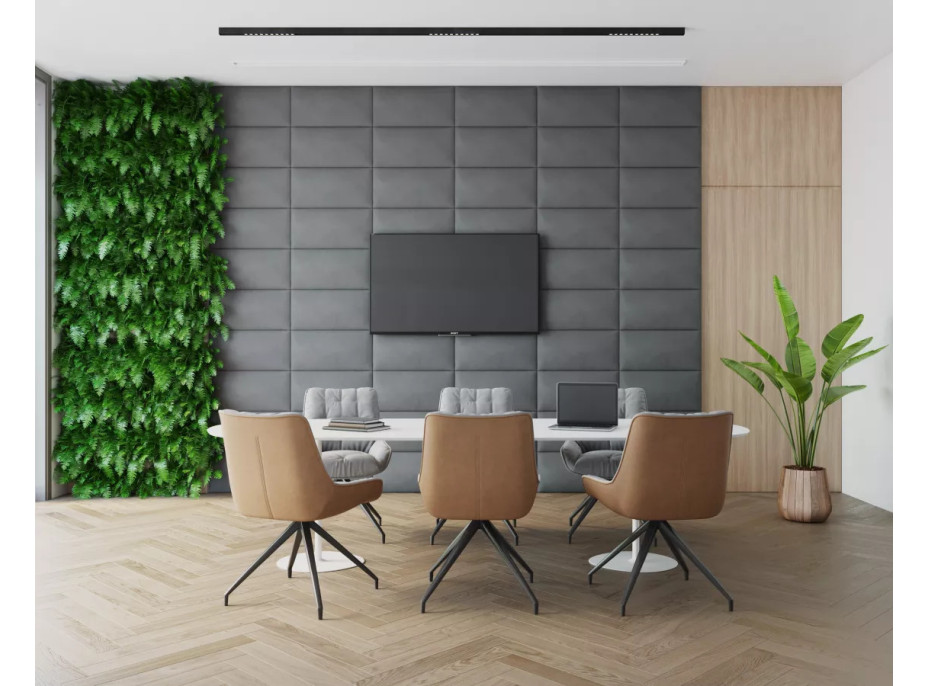 Čalouněný panel na zeď TRINITY - 45x25 cm, tyrkysový