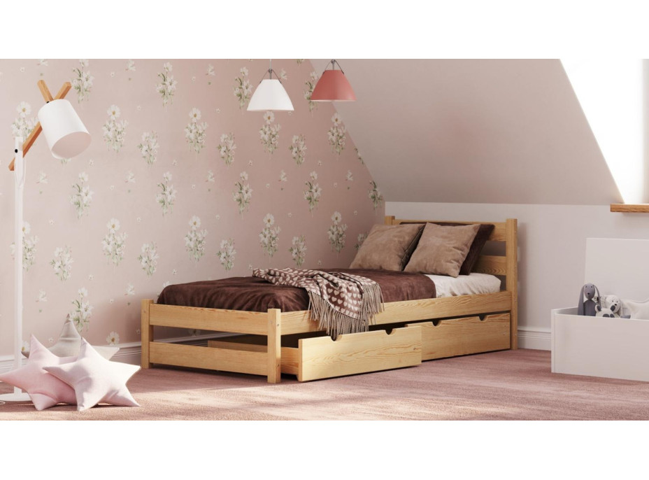 Dětská postel z masivu KARAS - 180x80 cm