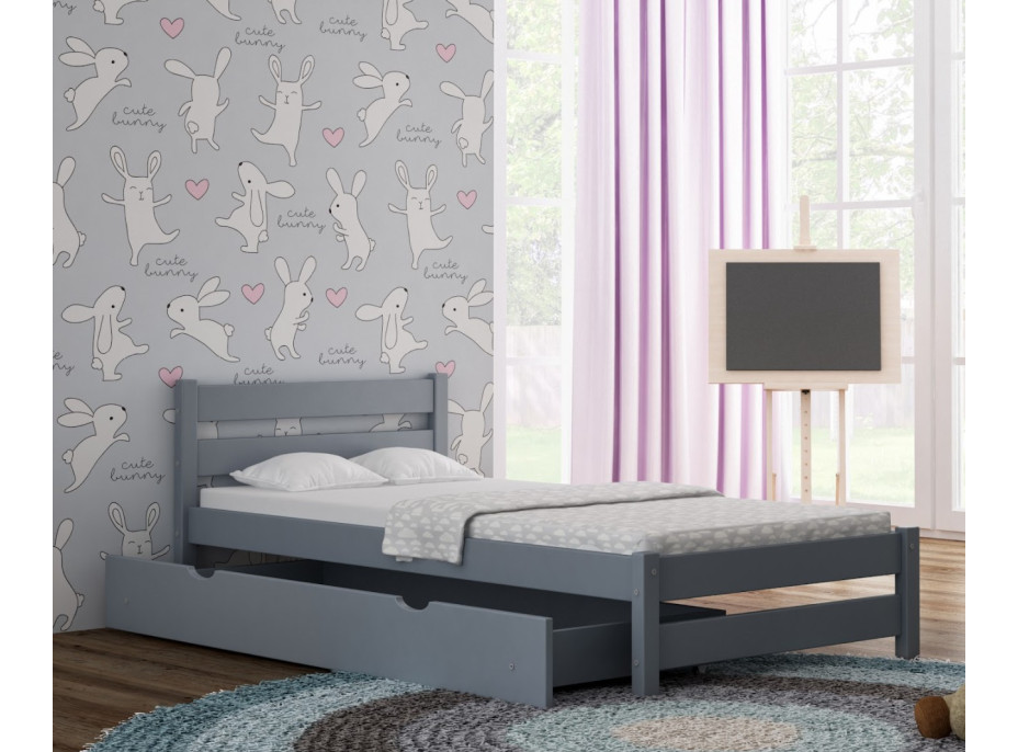 Dětská postel z masivu KARAS - 180x80 cm