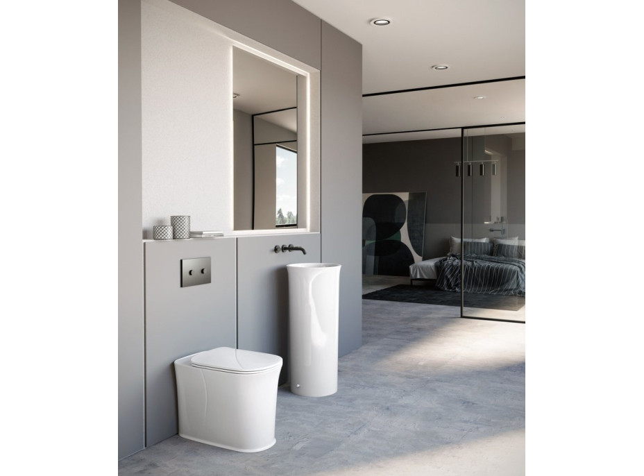 Kerasan THE NEW YORKER WC sedátko, SLIM, Soft Close, bílá/chrom 569101