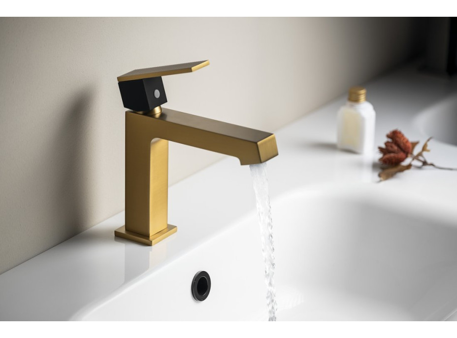 Sapho KRONY stojánková umyvadlová baterie, zlato mat GJ002GB