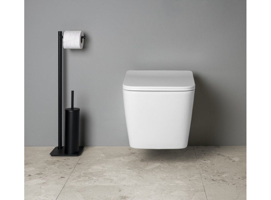 Sapho PORTO závěsná WC mísa, Vortex Rimless, 35, 5x52cm, bílá PZ102V