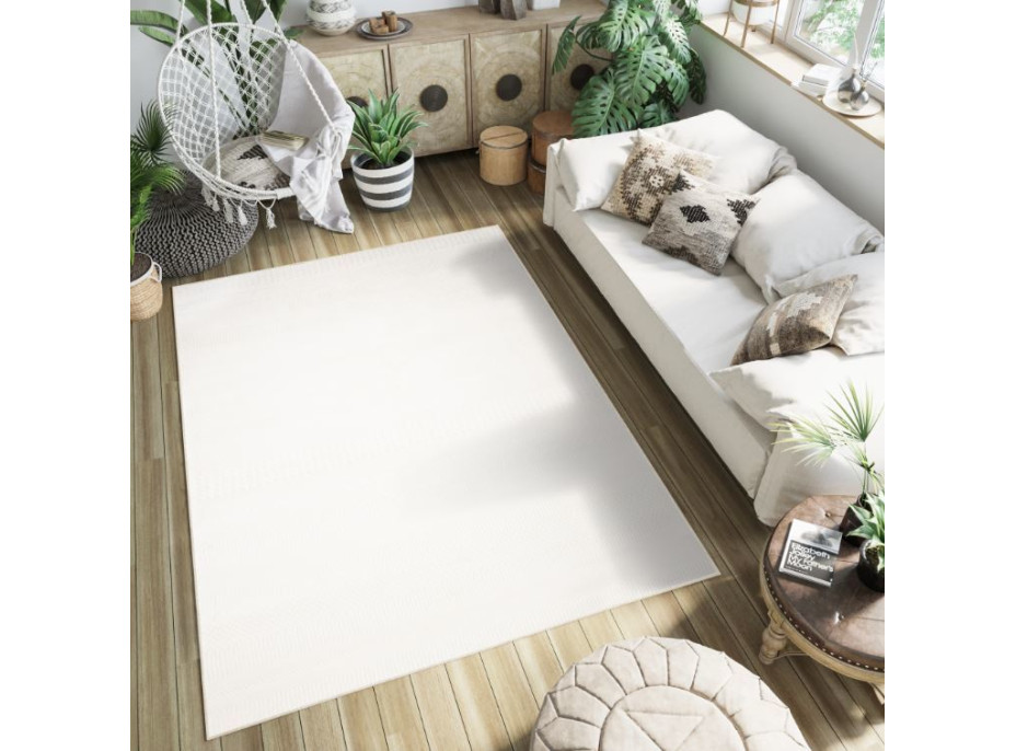 Kusový koberec HERA Ethnic - bílý