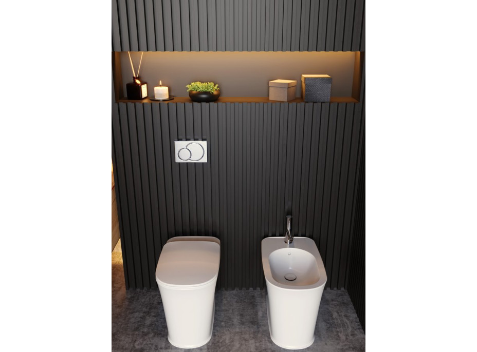 Kerasan THE NEW YORKER WC sedátko, SLIM, Soft Close, bílá/chrom 569101