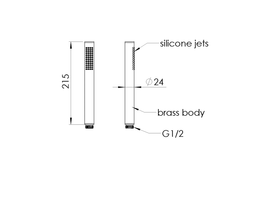 Sapho Ruční sprcha, 185mm, zlato mat DO219D