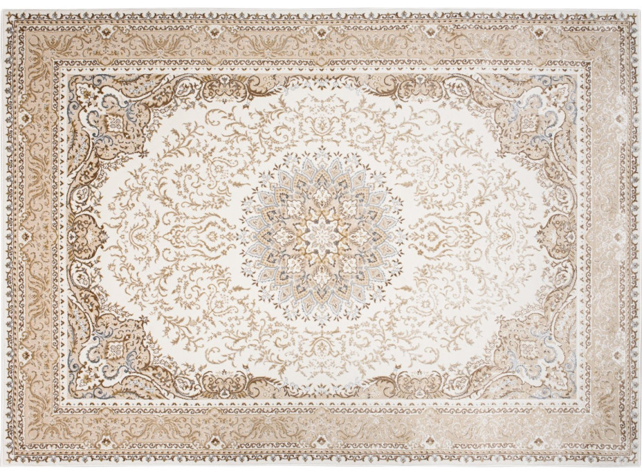 Kusový koberec HERA Ornament - krémový/hnědý