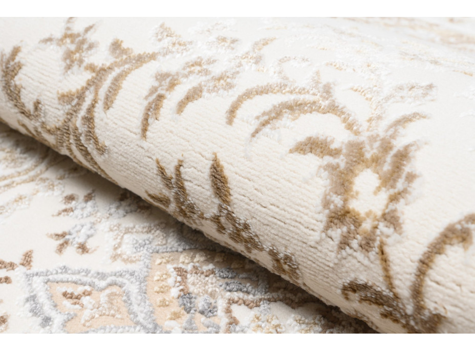 Kusový koberec HERA Ornament - krémový/hnědý