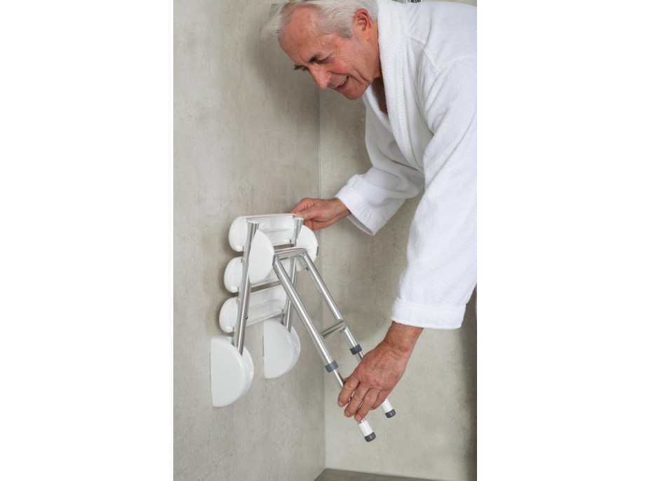 Ridder HANDICAP sklopné sedátko do sprchového koutu, 36x25cm, černá A140110