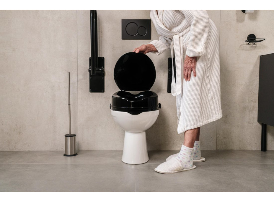 Ridder HANDICAP WC sedátko zvýšené 10cm, černá A0071010