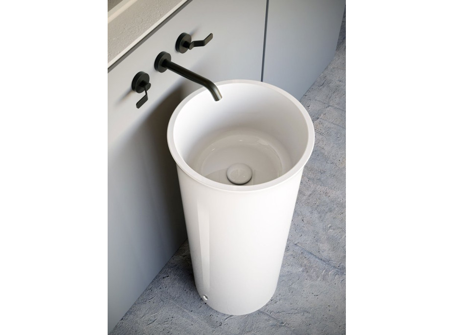 Kerasan THE NEW YORKER keramické umyvadlo volně stojící ke stěně, 40x89x40cm, bílá 564501