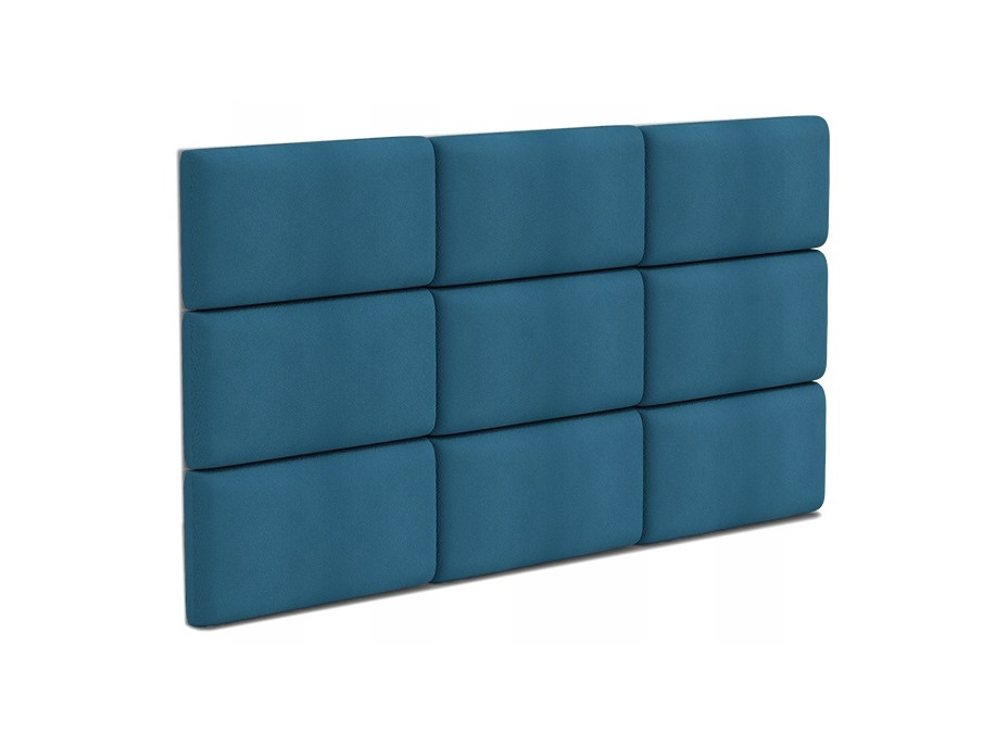 Čalouněný panel na zeď TRINITY - 45x25 cm, tyrkysový
