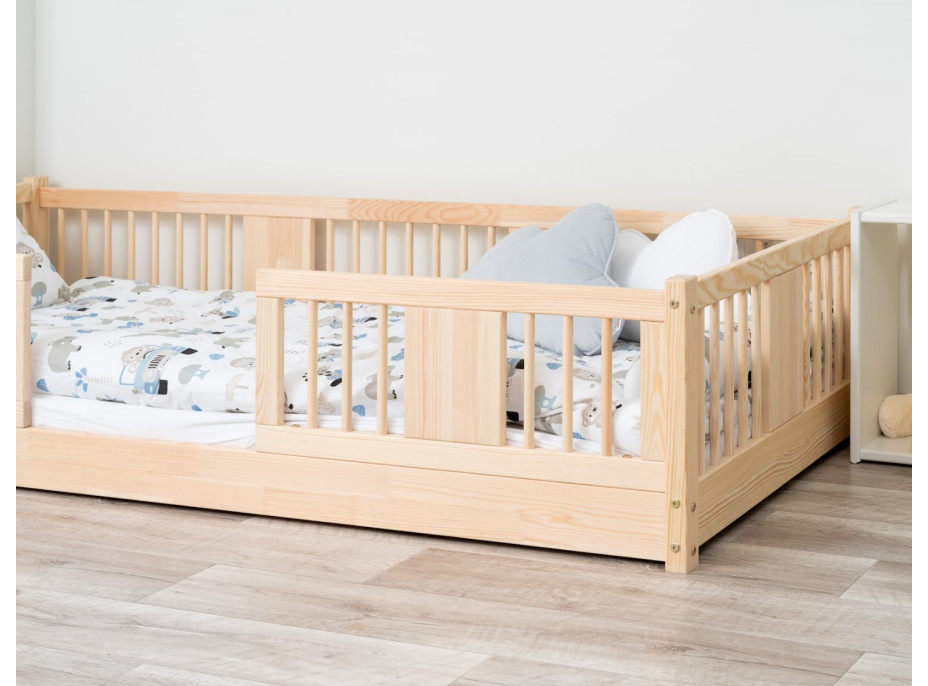 Dětská Montessori postel z masivu borovice LUNA - 190x90 cm
