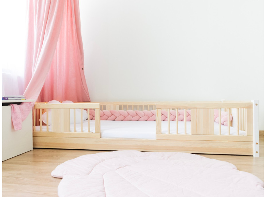 Dětská Montessori postel z masivu borovice LUNA - 160x80 cm