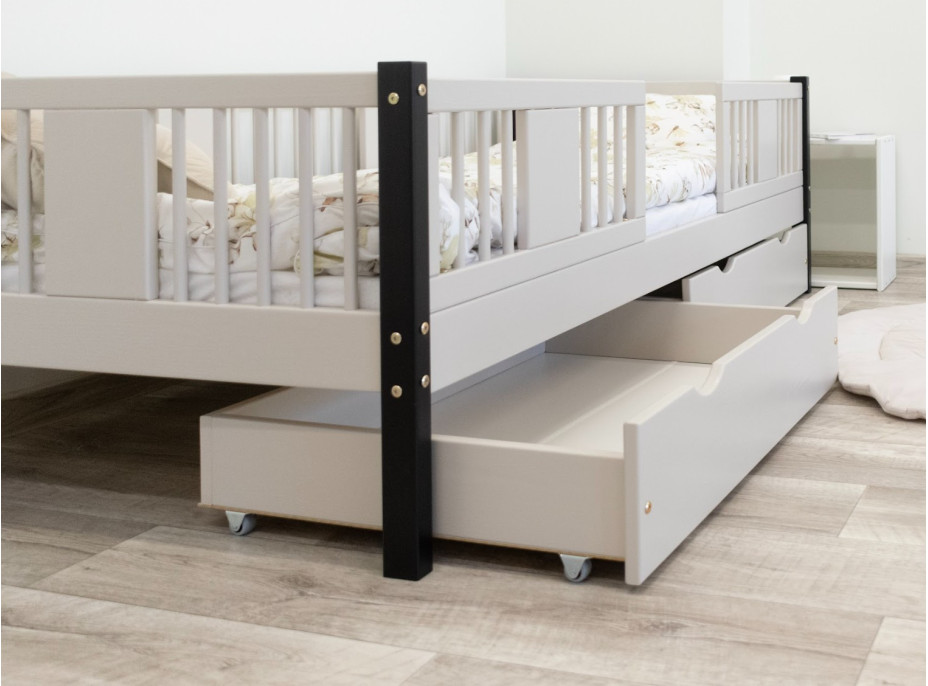 Dětská postel z masivu borovice LUNA 20 - 180x80 cm