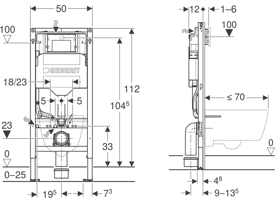 Geberit GEBERIT DUOFIX podomítková nádržka Sigma 12cm, pro montáž do sádrokartonu 111.925.00.6